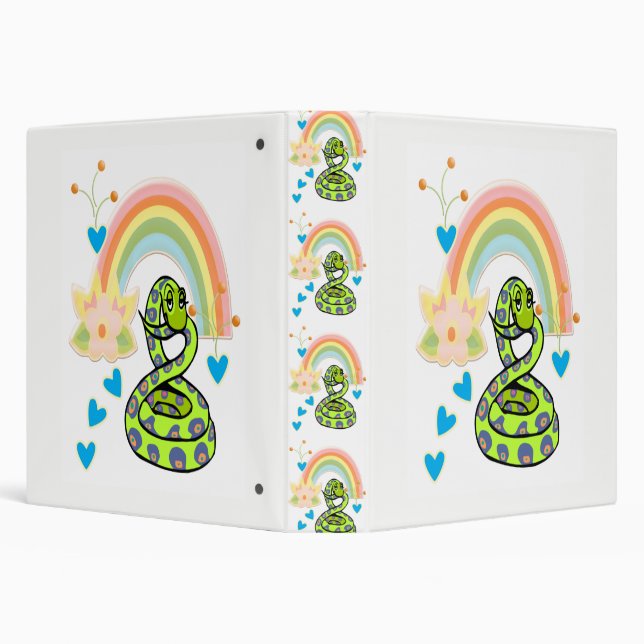 Snake Rainbow children's school binder (Background)