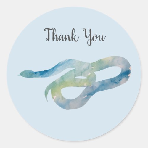 Snake Rainforest Reptile Party Thank You Stickers