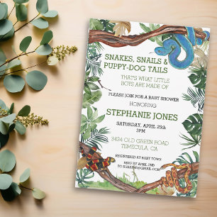 Snake Reptile Baby Shower Invitation