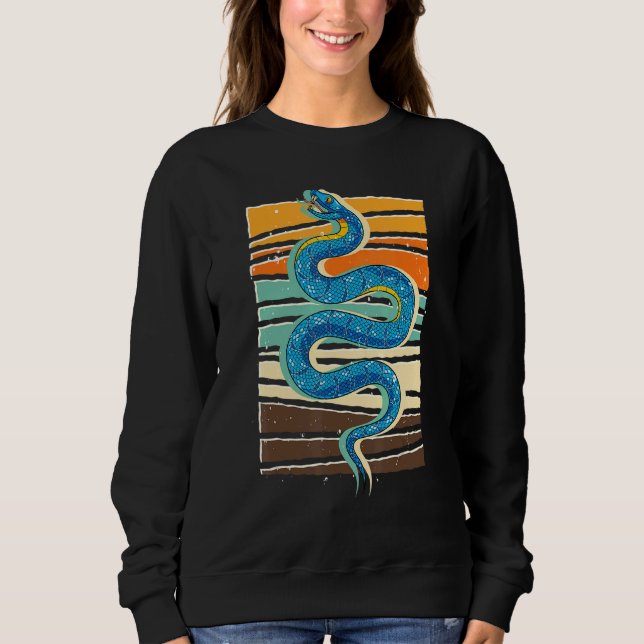Snake   Reptile Keeper Pet Animal   Retro Snake Sweatshirt (Front)