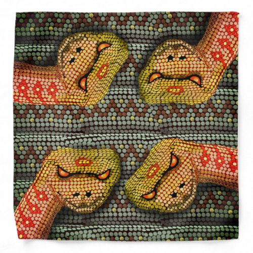 Snake Reptile Scales green Bandana