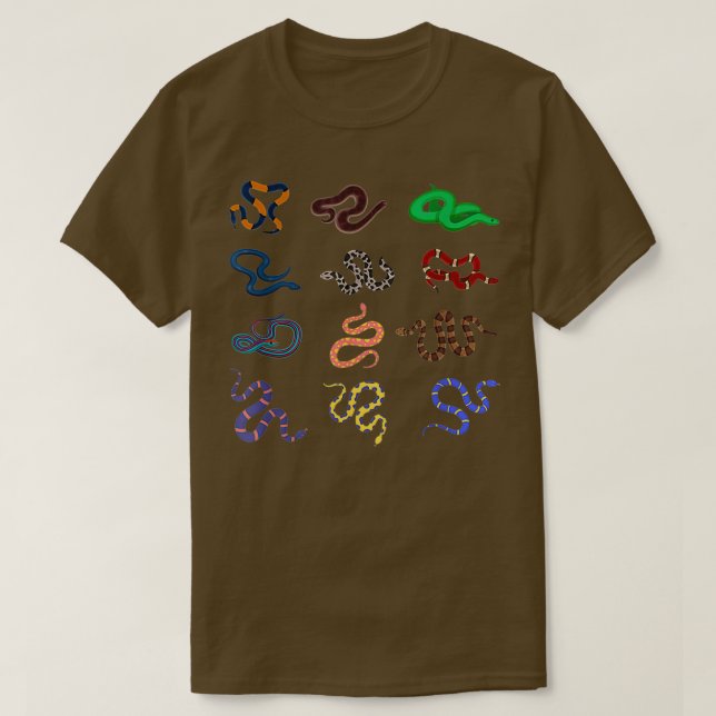Snake Reptiles Snake  T-Shirt (Design Front)
