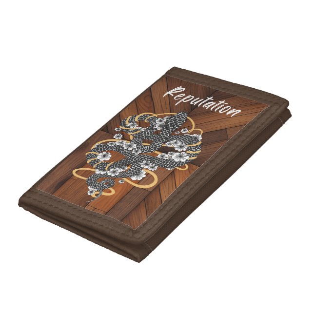 Snake Reputation In The World Trifold Wallet (Bottom)
