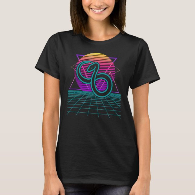 Snake Retro 80s Style Ball Python Boa Constrictor  T-Shirt (Front)