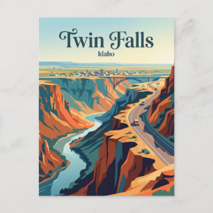 Snake River Canyon Rim Idaho Postcard