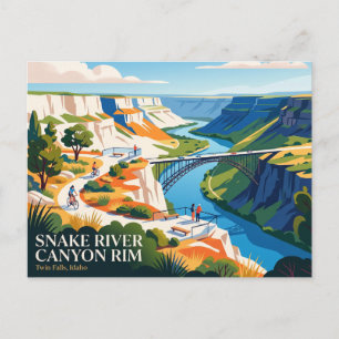 Snake River Canyon Rim Idaho Postcard
