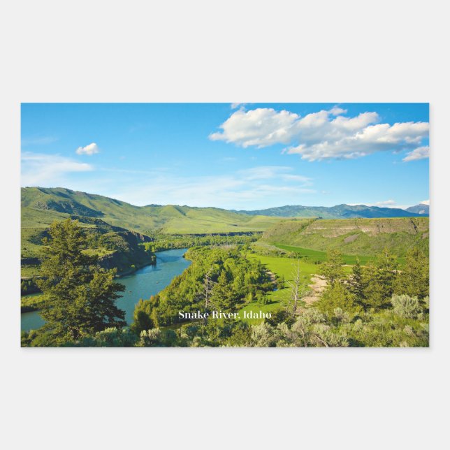 Snake River, Central Idaho, Rectangular Sticker (Front)