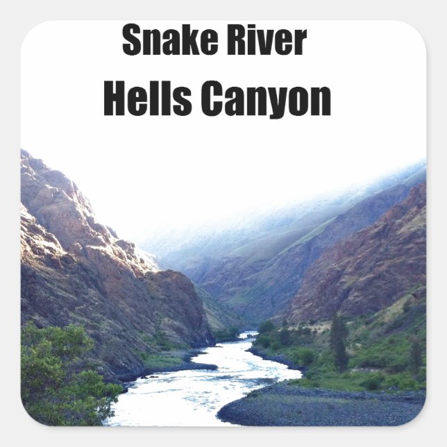 Snake RIver, Hells Canyon Square Sticker (Front)