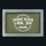 Snake River Idaho Belt Buckle<br><div class="desc">The Snake River is one of the most legendary paddling rivers in America and meanders over 1, 000 miles through Wyoming,  Idaho,  Oregon and Washington,  and drains into the Columbia River.</div>