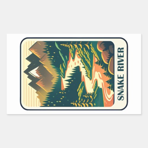 Snake River Idaho Colors Rectangular Sticker