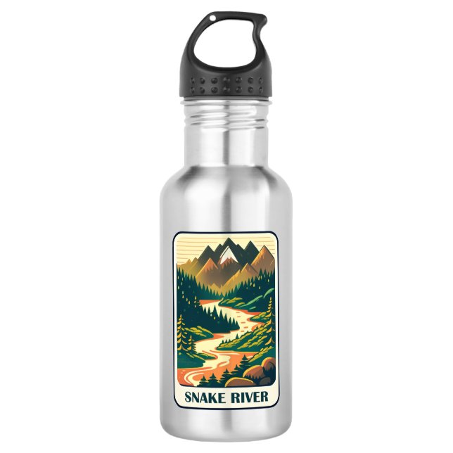 Snake River Idaho Colors Stainless Steel Water Bottle (Front)