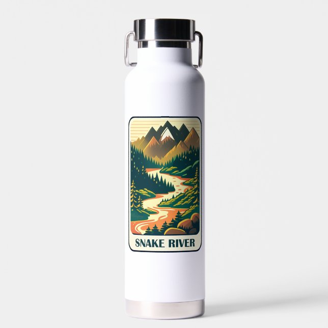 Snake River Idaho Colors Water Bottle (Front)