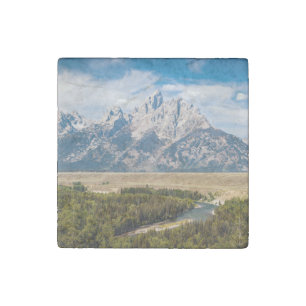 Snake River Overlook   Grand Teton National Park Stone Magnet