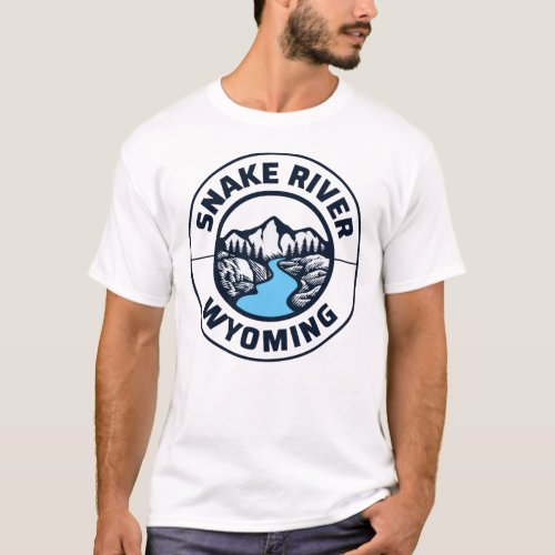 Snake River Wyoming State Lovers Mountains Nature T_Shirt