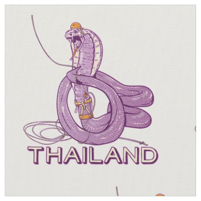 Snake Rock climbing Thailand Fabric (Close Up)