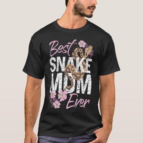 Snake Serpent Best Snake Mom Ever Mom Mother T_Shirt