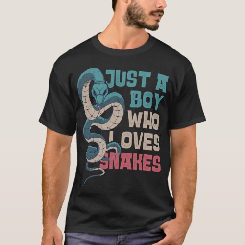 Snake Serpent Just A Boy Who Loves Snakes T_Shirt