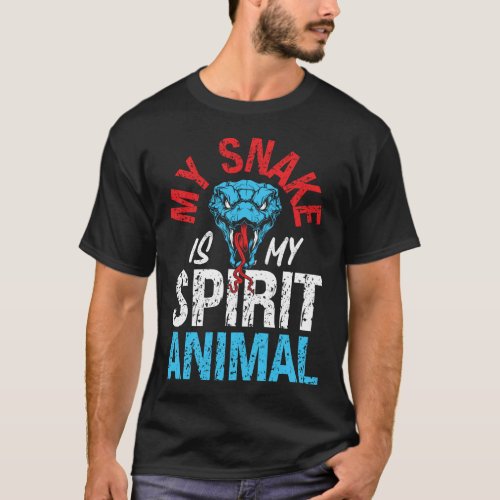 Snake Serpent My Snake Is My Spirit Animal Vintage T_Shirt