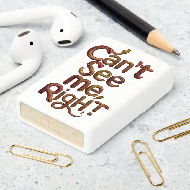 Snake-Shaped Typography Zippo Lighter (On Table 2)