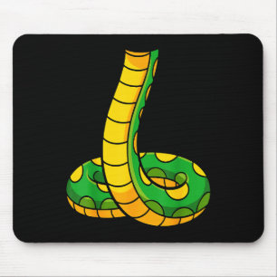 Snake Shirt Adult Men Women Kids Green Body Snake Mouse Pad
