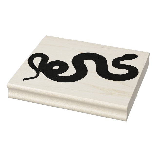 Snake Silhouette Rubber Art Stamp (Stamp)
