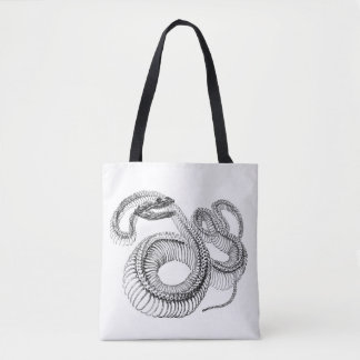 Snake Skeleton Notebook Tote Bag
