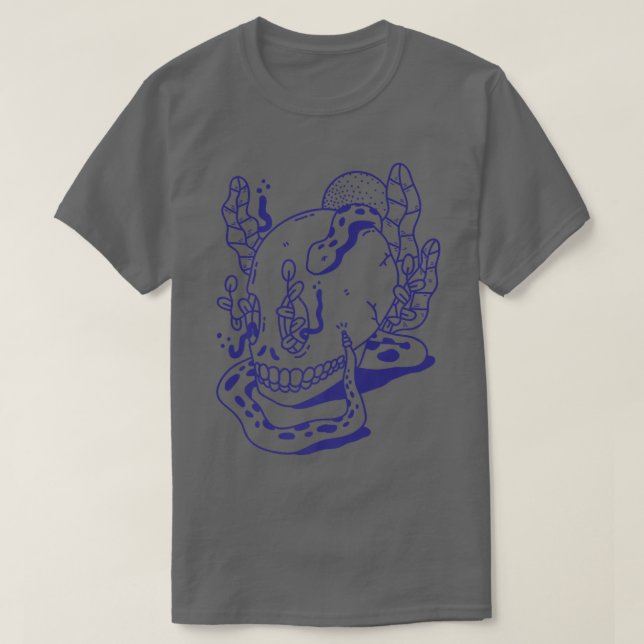 Snake skeleton  underwater scary creepy  T-Shirt (Design Front)
