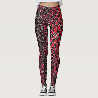 Snake skin: abstract background. leggings
