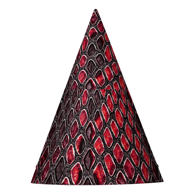 Snake skin: abstract background. party hat (Front)