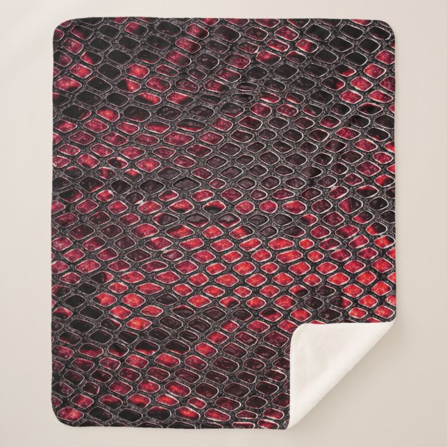Snake skin: abstract background. sherpa blanket (Front)