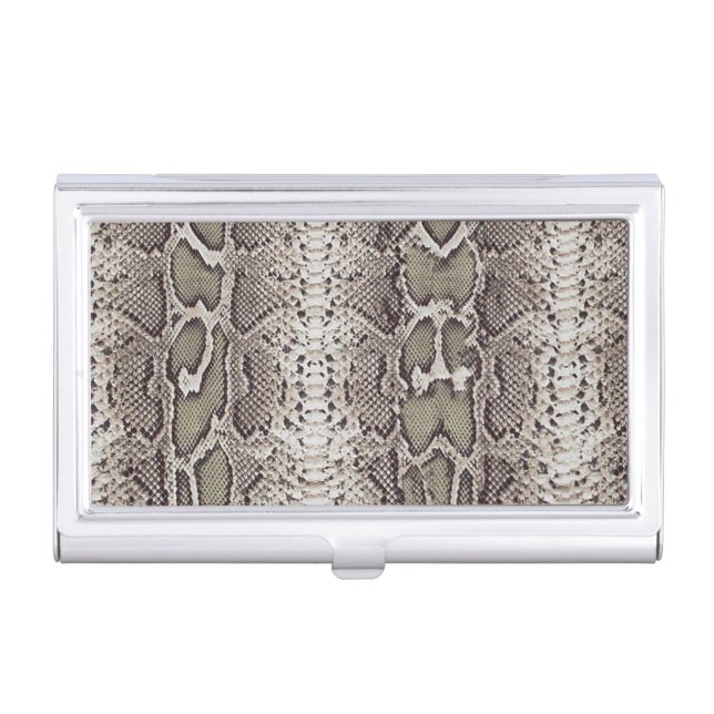 Snake Skin Animal Print Business Card Case (Front)