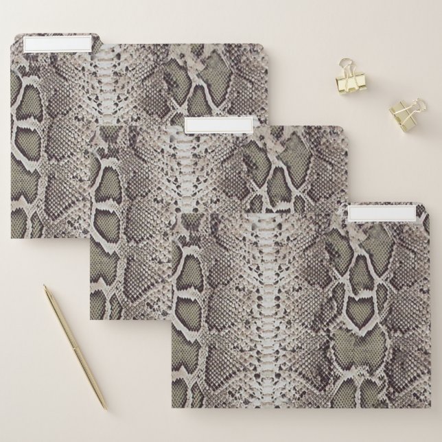 Snake Skin Animal Print File Folder (Set)