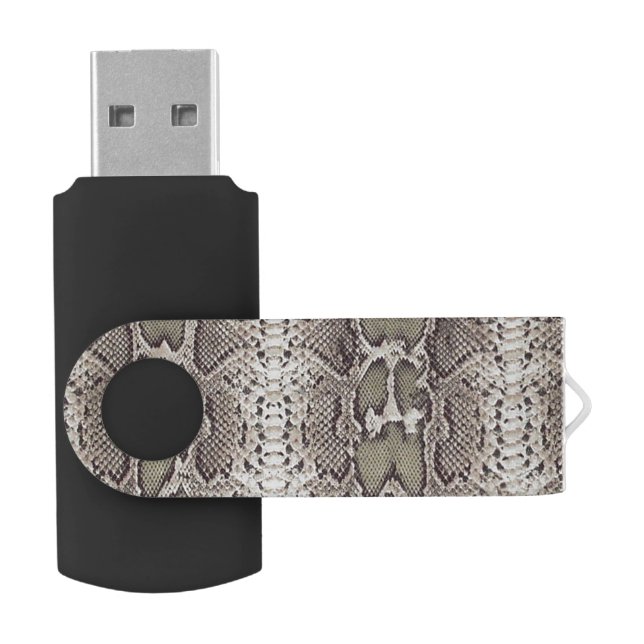 Snake Skin Animal Print Flash Drive (Opened)