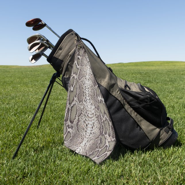 Snake Skin Animal Print Golf Towel (Green)