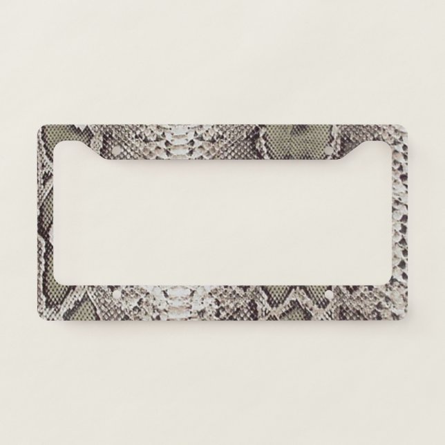 Snake Skin Animal Print License Plate Frame (Front)