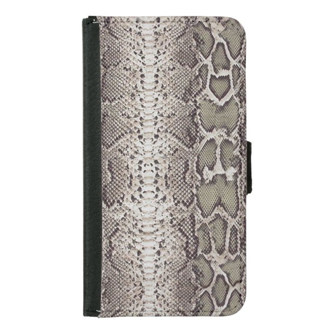 Snake Skin Animal Print Samsung Galaxy Wallet Case (Front)