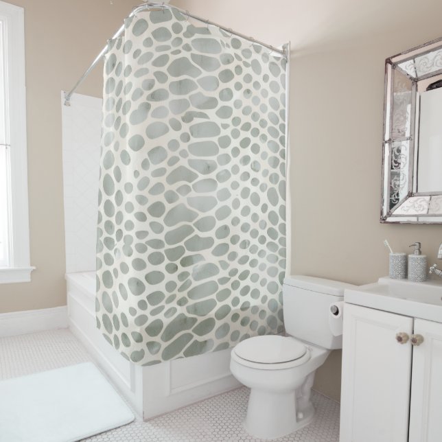 snake skin animal print shower curtain (In Situ)