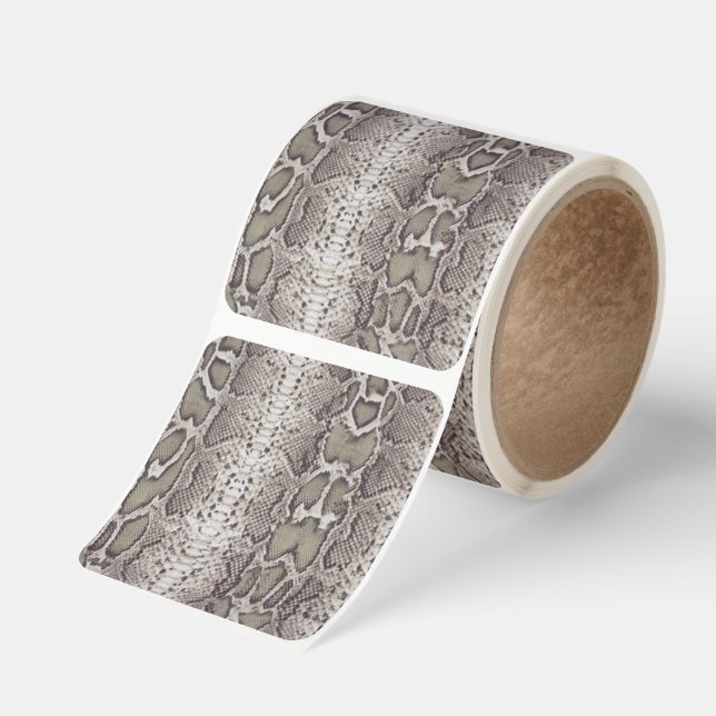 Snake Skin Animal Print Square Sticker (Roll)