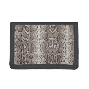 Snake Skin Animal Print Tri-fold Wallet
