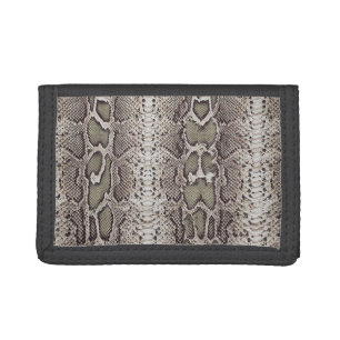Snake Skin Animal Print Tri-fold Wallet
