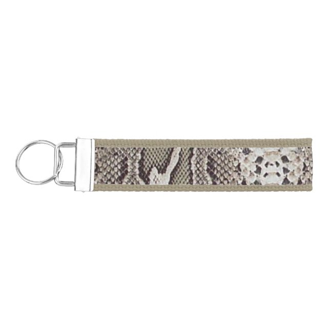 Snake Skin Animal Print Wrist Keychain (Keys on Left)