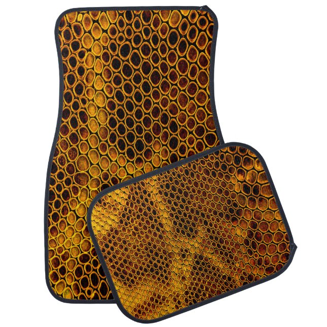 Snake skin background car floor mat (Set)