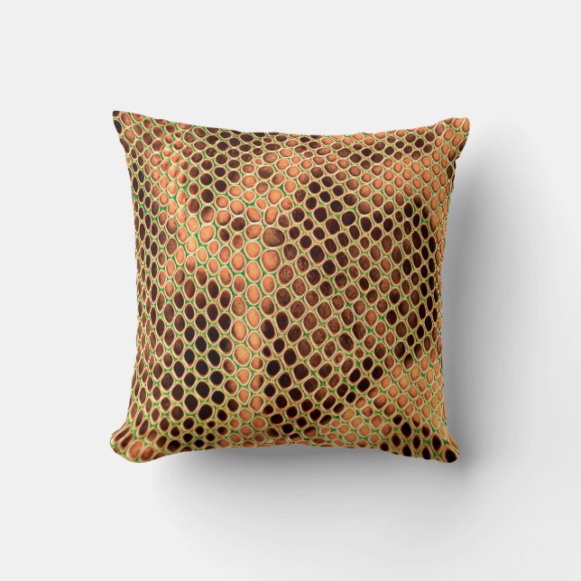 Snake skin background throw pillow (Front)