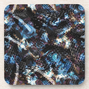 Snake skin beverage coaster