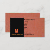 Snake Skin Coral with Initial Business Card (Front/Back)