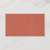 Snake Skin Coral with Initial Business Card (Back)