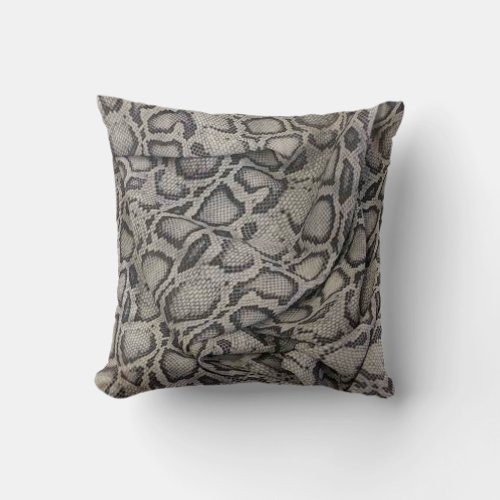 Snake_skin design an effortless dose of  elegance throw pillow