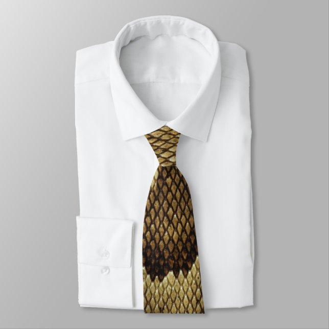 Snake Skin Design Neck Tie (Tied)
