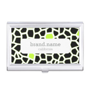 Snake Skin Gray Green Mosaic Pattern Modern Design Business Card Case