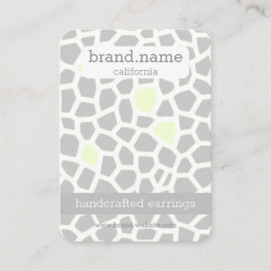 Snake Skin Gray Handmade Jewelry Display Holder Business Card